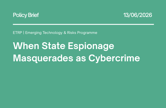 When State Espionage Masquerades as Cybercrime