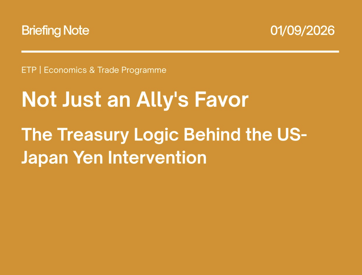 Not Just an Ally’s Favor: The Treasury Logic Behind the US-Japan Yen Intervention