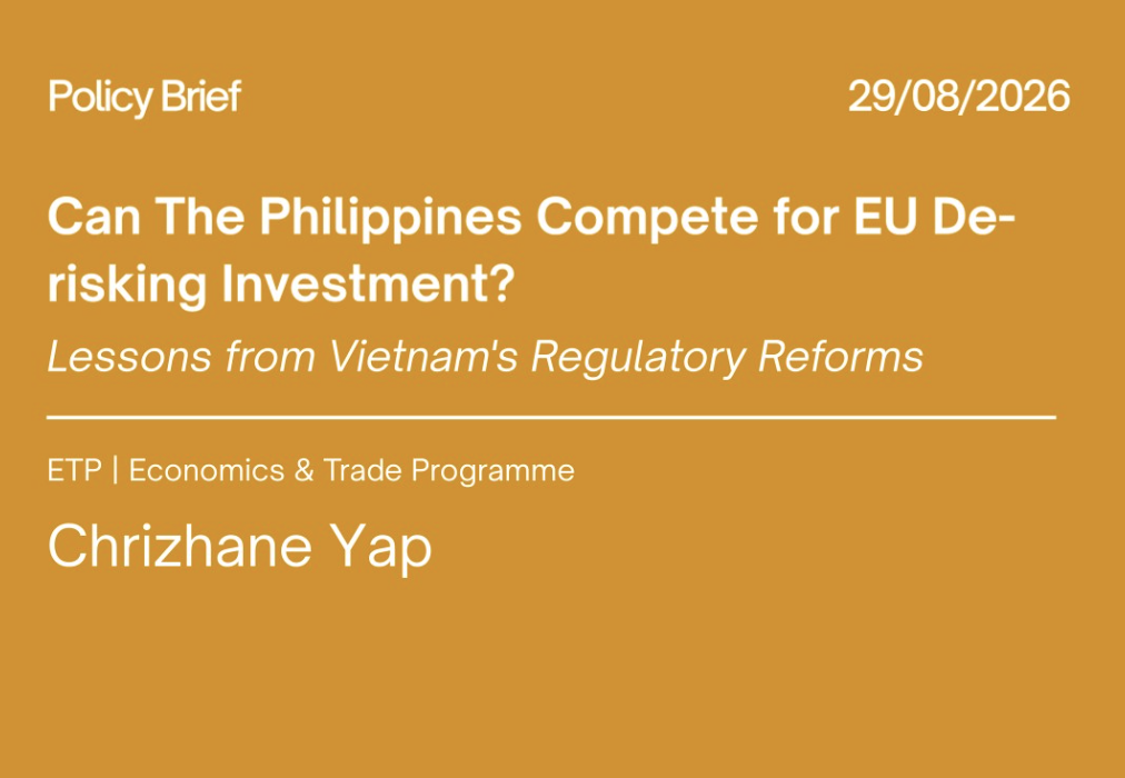 Can the Philippines Compete for EU De-risking Investment? Lessons from Vietnam’s Regulatory Reforms