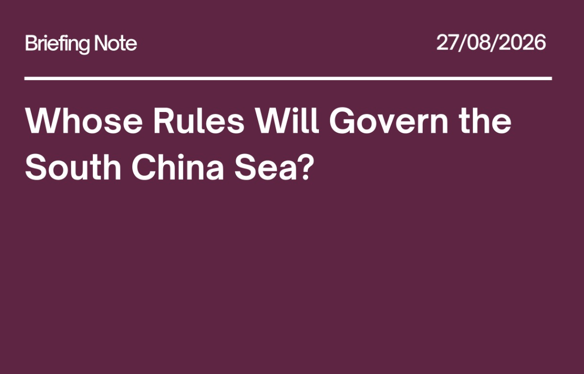 Whose Rules Will Govern the South China Sea