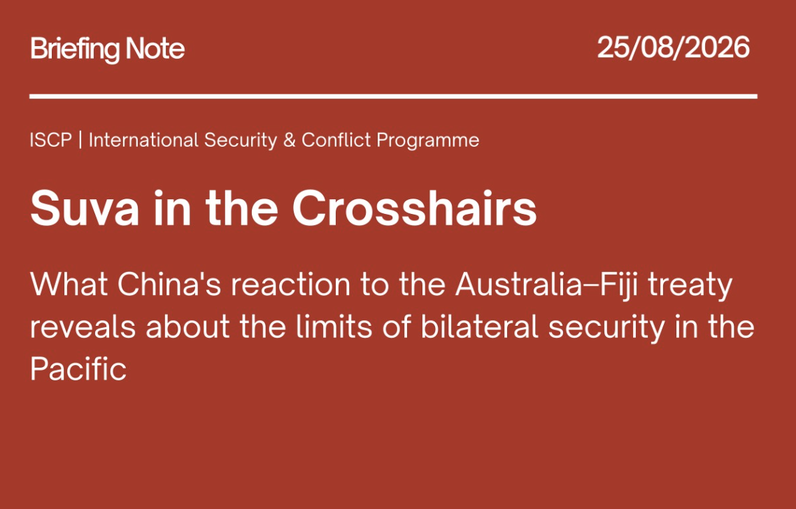 Suva in the Crosshairs: What China’s reaction to the Australia-Fiji treaty reveals about the limits of bilateral security in the Pacific