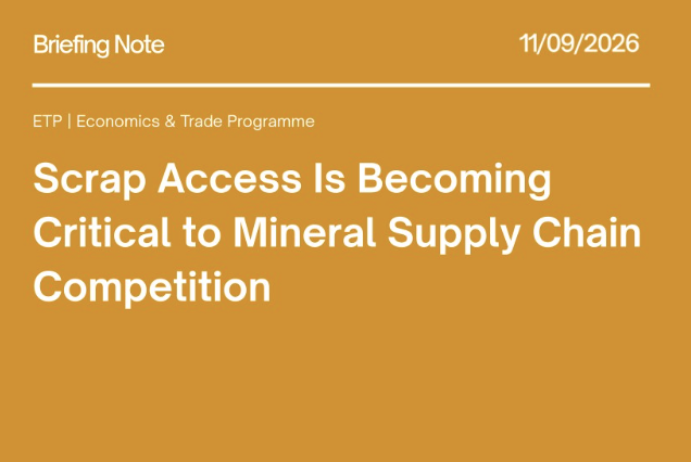 Scrap Access is Becoming Critical to Mineral Supply Chain Competition