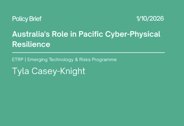 Australia’s Role in Pacific Cyber-Physical Resilience